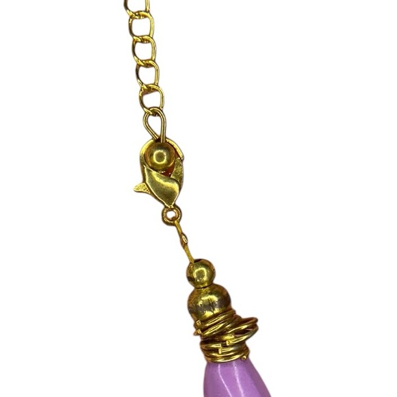 Colorful Chunky Beaded and Metal Necklace - Picture 11 of 16